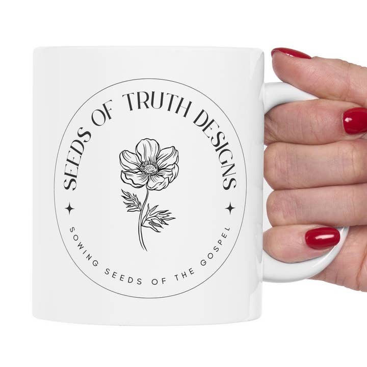 Custom Logo Ceramic Mug - Personalized Business Promotion for wholesale by Seeds of Truth Designs