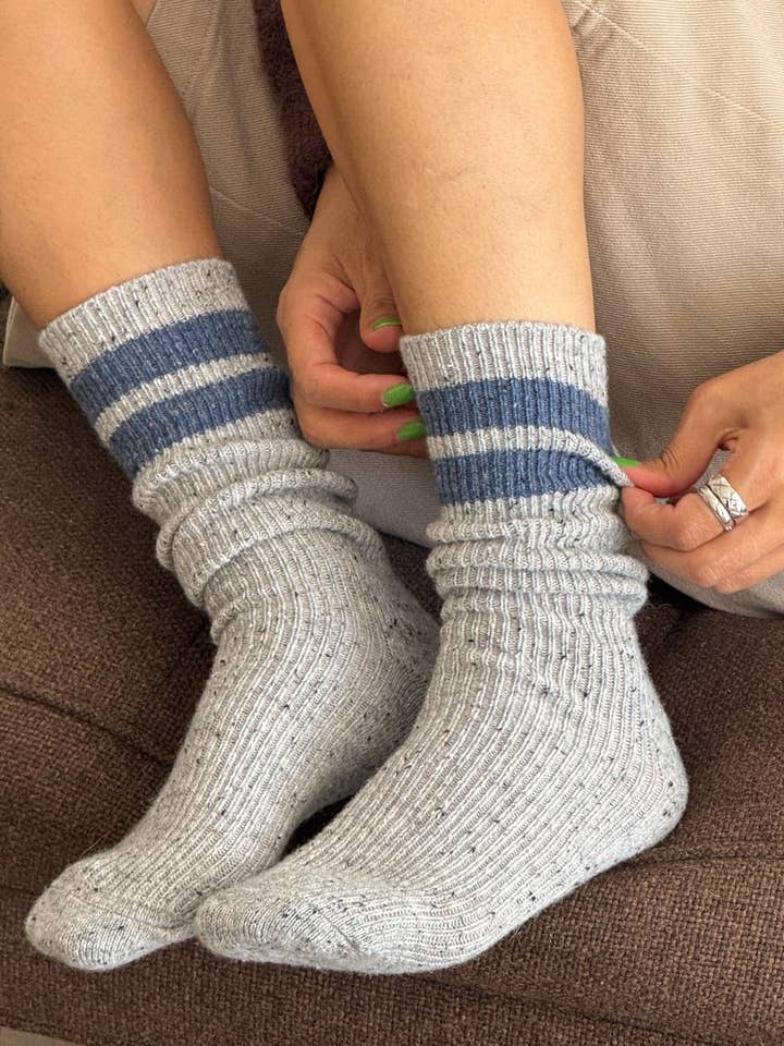 Le Bon Shoppe - Wholesale Socks - Women's - Snow Varsity Socks (wholesale)3