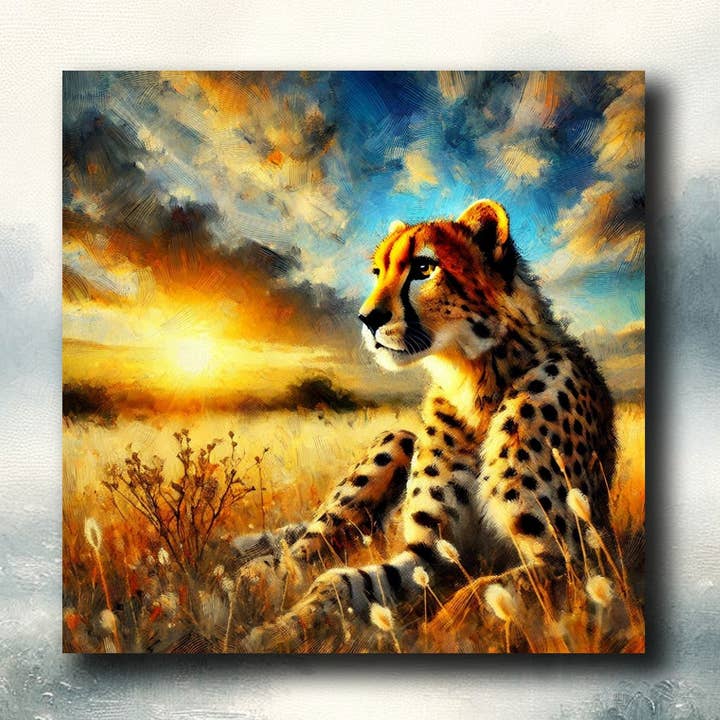 Gepard Køleskabsmagnet 55x55mm Souvenirs Gadgets Kunst Dekor for engroshandel hos frostedgrey