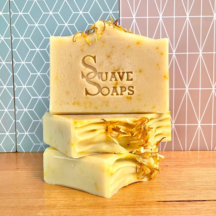 Handmade Sweet Orange Goat Milk Soap for wholesale by Suave Soaps