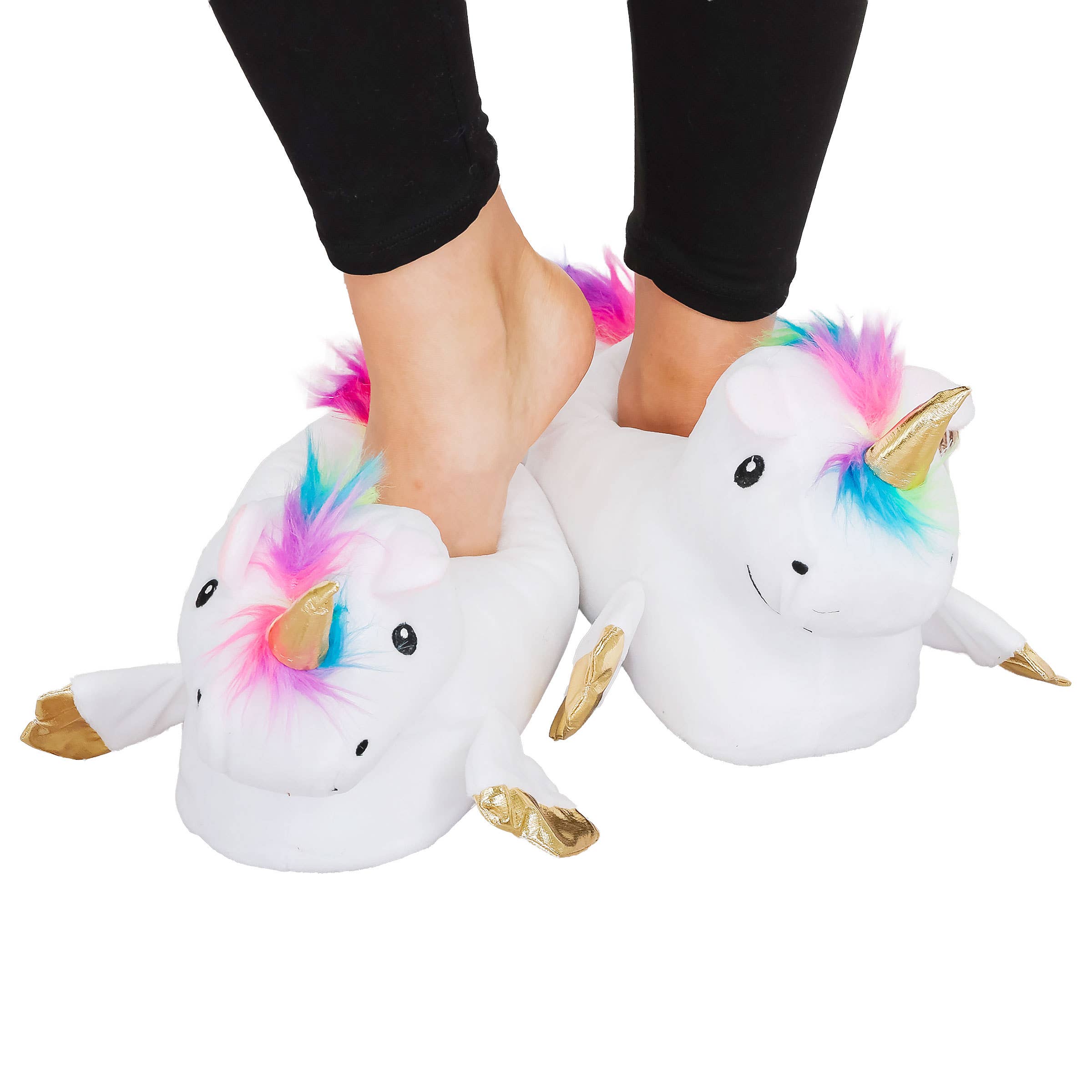 Cap Zone - Wholesale Slippers - Women's - Unicorn Plush Indoor Lounge Sock Slippers9