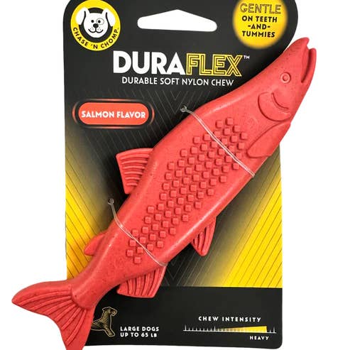 Caitec Inc - Wholesale Pet Chew Toy - Dog - Chase N Chomp DuraFLEX Salmon Dog Chew