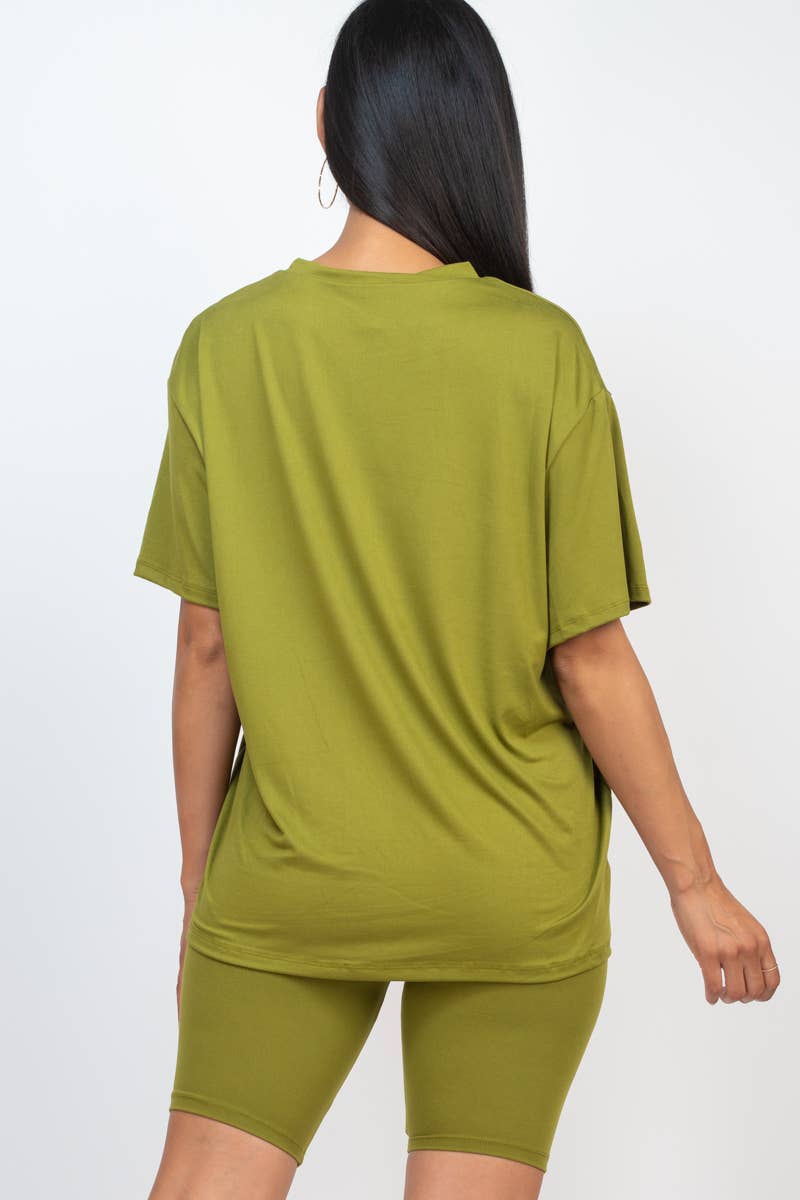 CAPELLA APPAREL - Wholesale Activewear Set - Women's - Loose Fit Top & Bike Shorts Set5