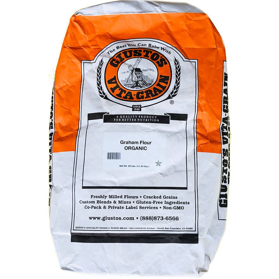 Golden West Specialty Foods – Großhandel Mehl – Giusto's 100% Bio Vollkorn-Graham-Mehl, 25 Pfund1
