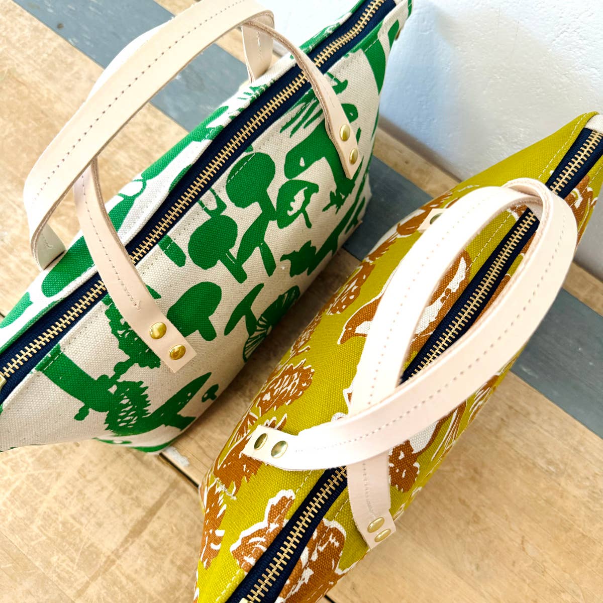 Erin Flett - Wholesale Satchel - Women's - Mushrooms Heavy Linen or Heavy Canvas Satchel Bag2