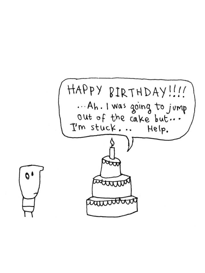 Happy Birthday Cake Card for wholesale by Hazel Bee