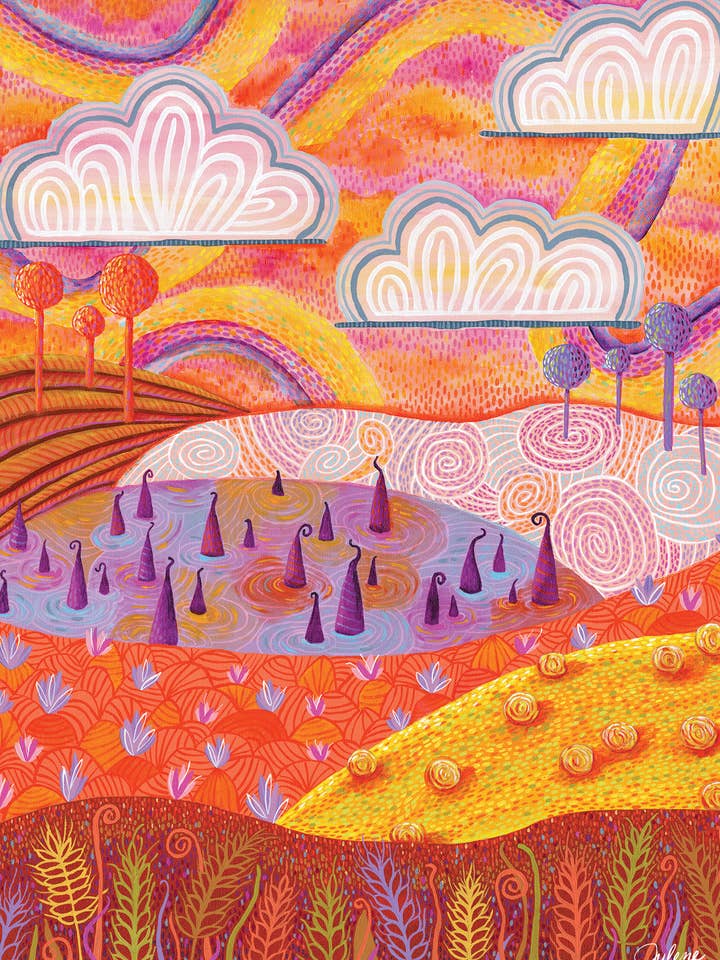 Summer Hills greeting card for wholesale by Julene Ewert