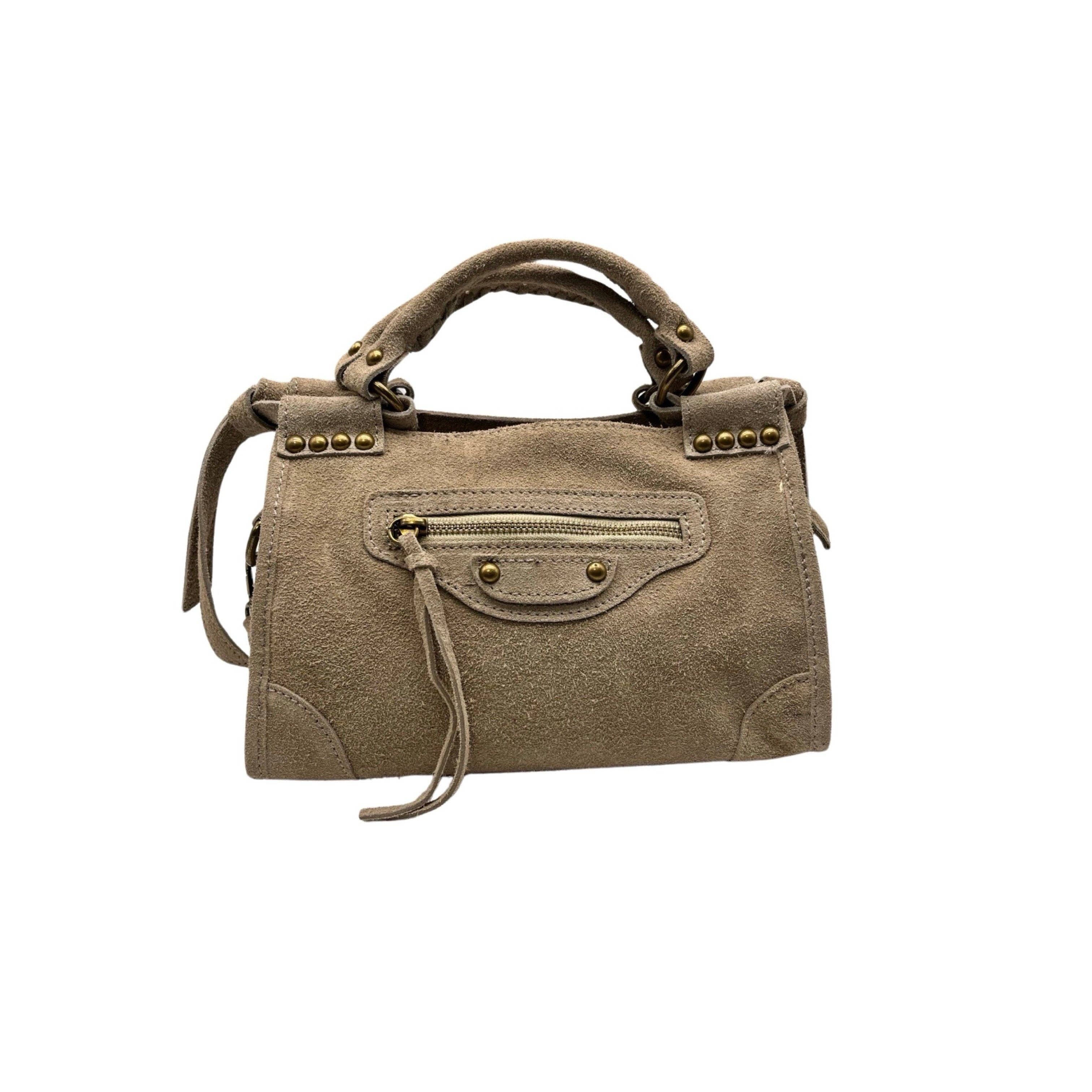 Louisa lee - Venta al por mayor Bolso con asas - Mujer - Bolso Olaya de piel de ante con tachuelas0