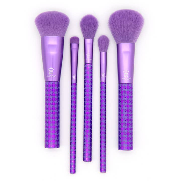 Royal Brush Mfg. Inc. - Wholesale Makeup Brush Set - MŌDA® Keep It Classy Face Flip Kit, Metallic Purple2
