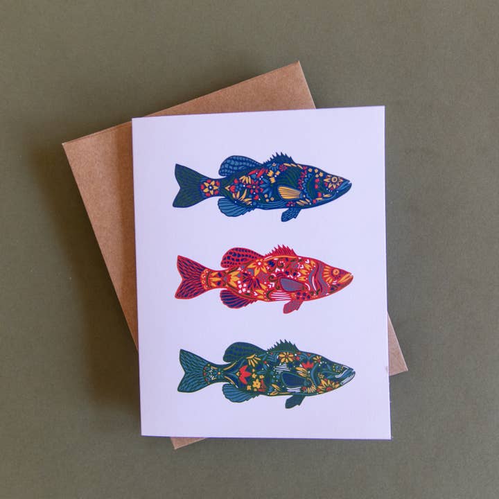 Fish Blank Greeting Card for wholesale by Hinterland Goods