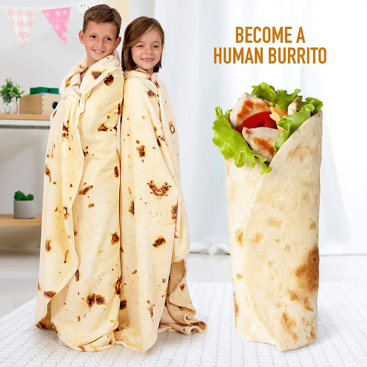 Zulay Kitchen - Vendita all'ingrosso Plaid - Coperta per burrito, motivo: tortilla con farina34