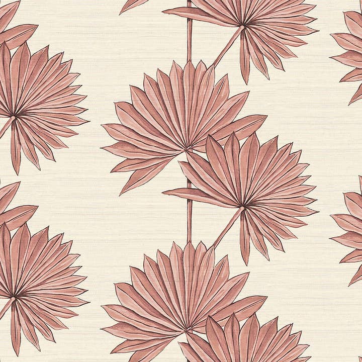 Papel de Parede Palmetto em Rosa-Rosa por atacado de Wear the Walls
