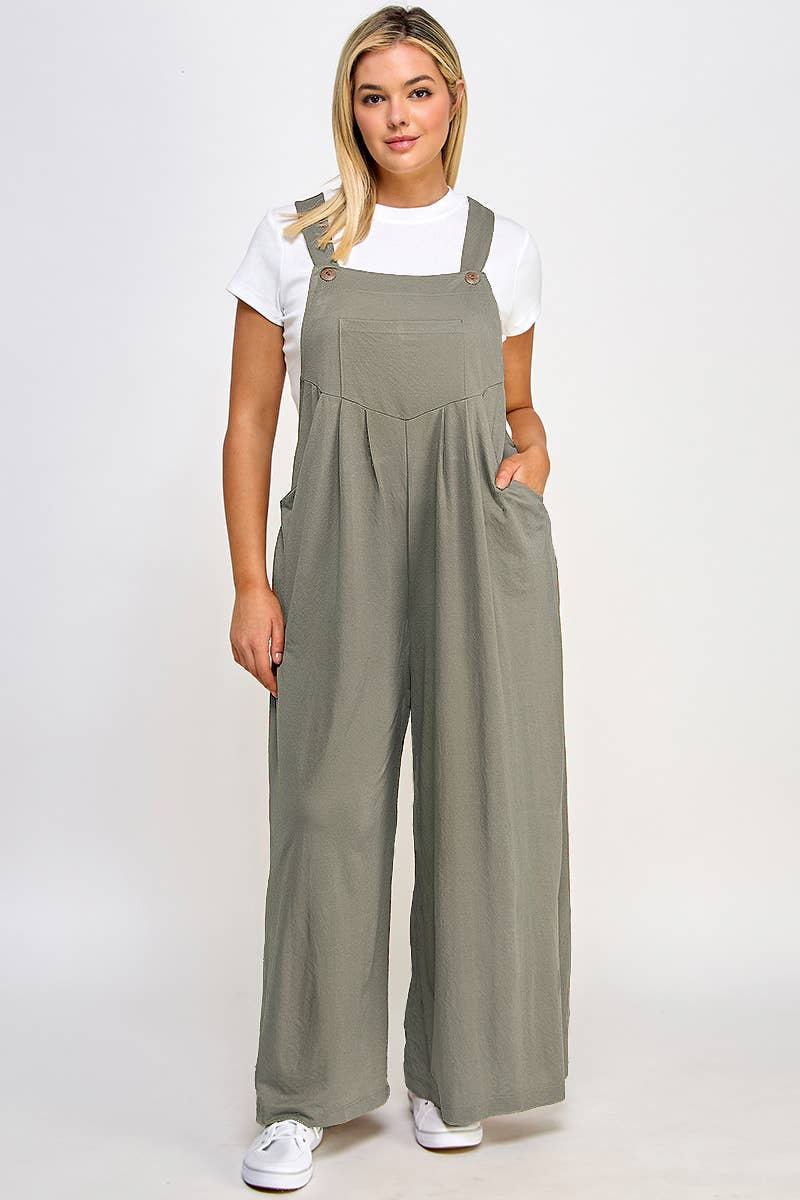 Haute Fox Plus Size & Contemporary - Vente Salopette – femme - Salopette grande taille plissée avec poches - JK18514-JS4