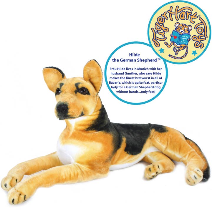 VIAHART Toy Co. - Wholesale Stuffed/Plush Toy - Kids & Baby - Hilde The German Shepherd | 34 Inch Stuffed Animal Plush