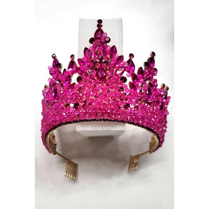 Chicas - Wholesale Tiara - Women's - Beautiful metal tiara with crystal balls and jewels HT97731