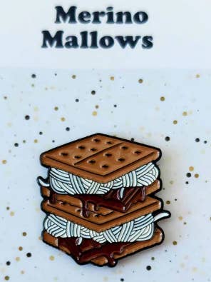 Merino Mallows SMORES Enamel Pin for wholesale by Channypeascorner