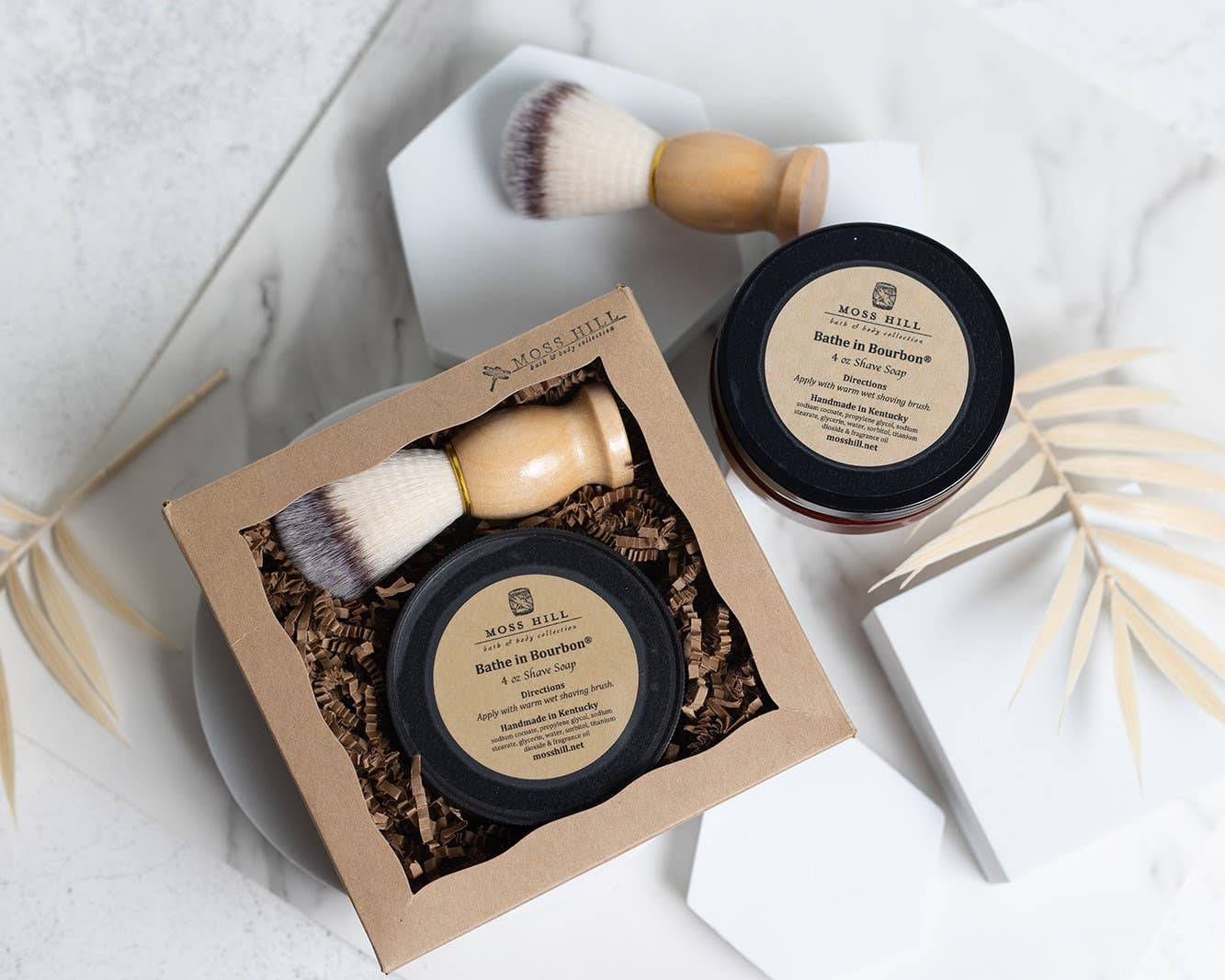 Moss Hill Bath & Body Collection - Wholesale Shaving Set/Kit - Men's - Two Piece Shave Box