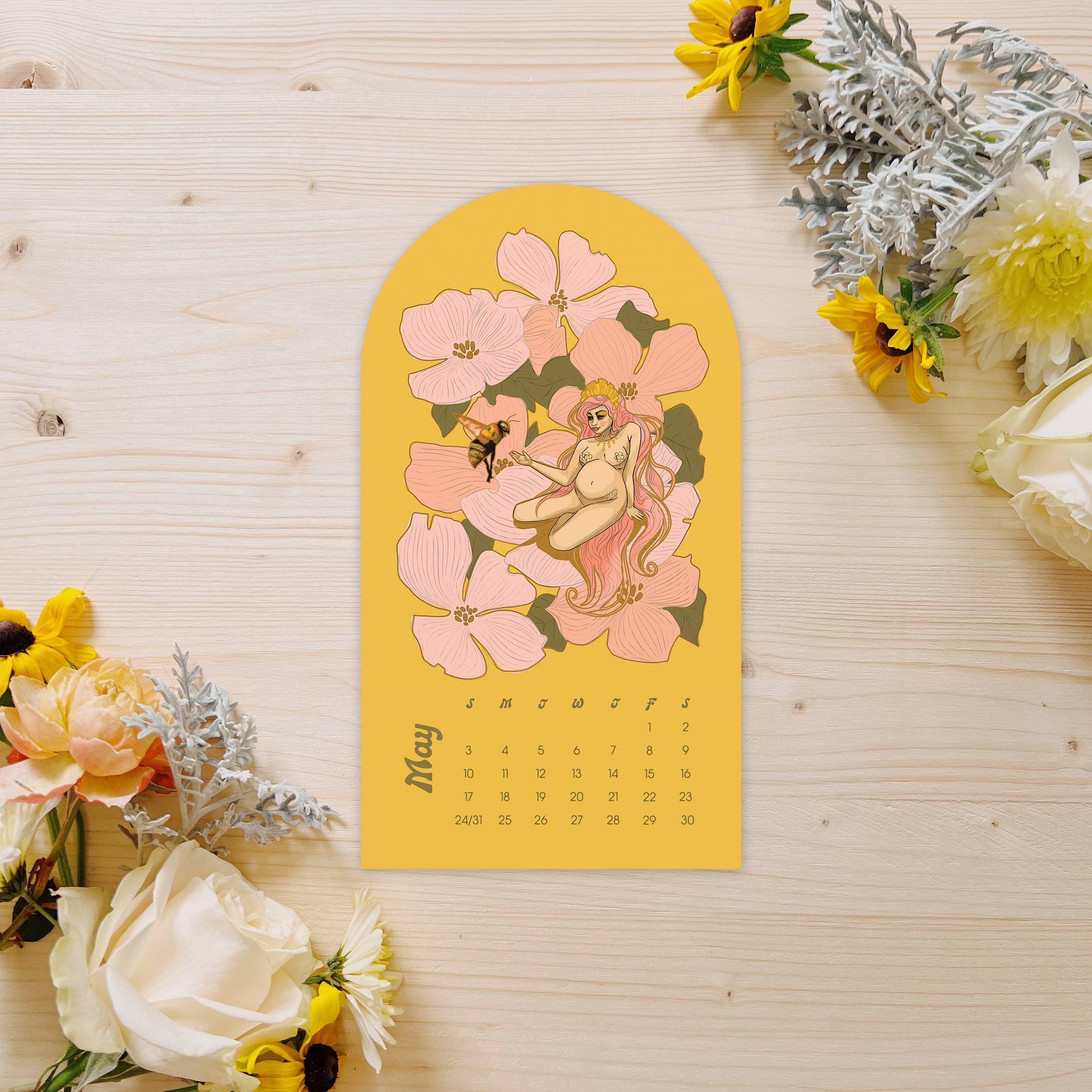 Whimsical Art by Darcy Goedecke - Wholesale Calendar - Small Floral Fairy Calendar | 20268