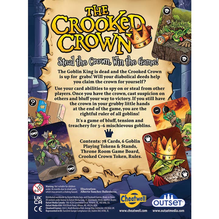 Outset Games and Cobble Hill Puzzles - Wholesale Card Game - The Crooked Crown: A Game of Bluffing, Tension & Treachery5