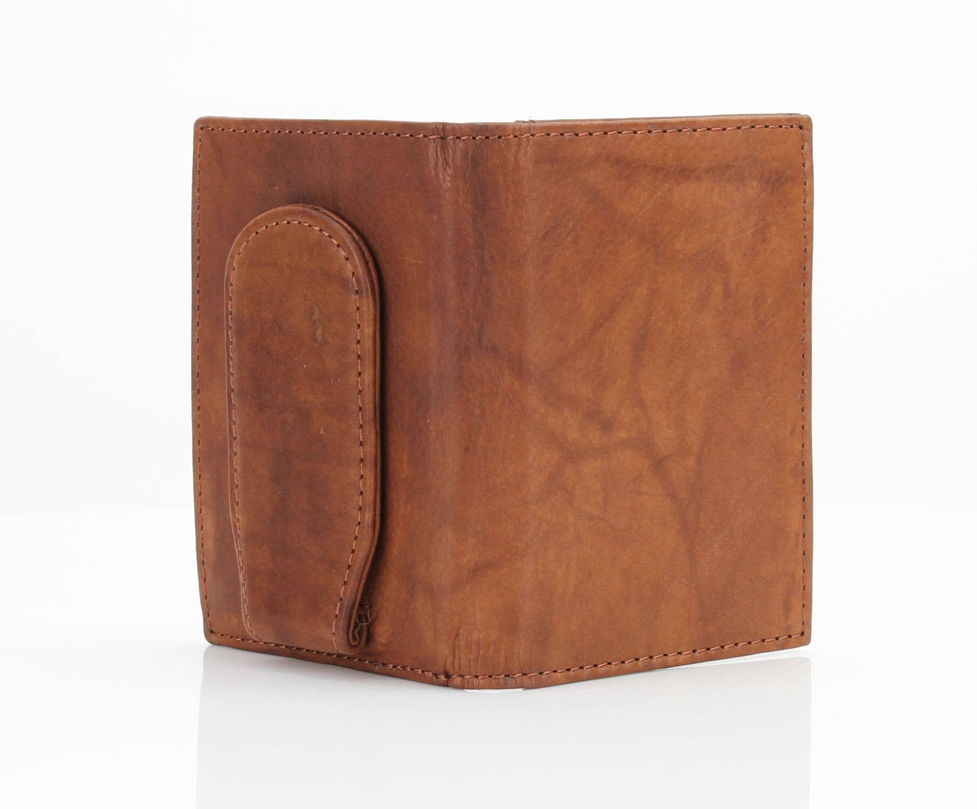 Leather Impressions Inc - Wholesale Money Clip - Unisex - American Bison Oil Pull Up Magnetic Money Clip Card Case 15712