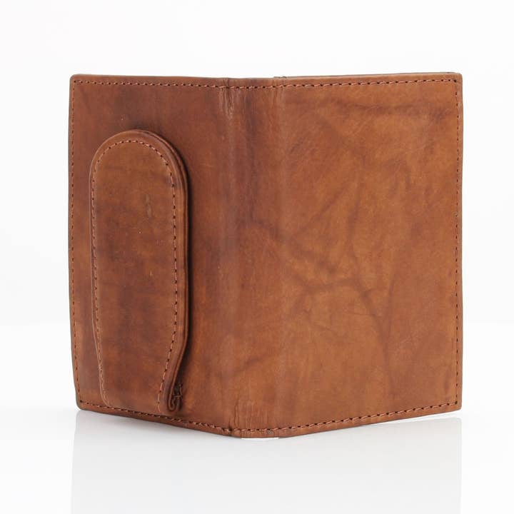 Leather Impressions Inc - Wholesale Money Clip - Unisex - American Bison Oil Pull Up Magnetic Money Clip Card Case 15712