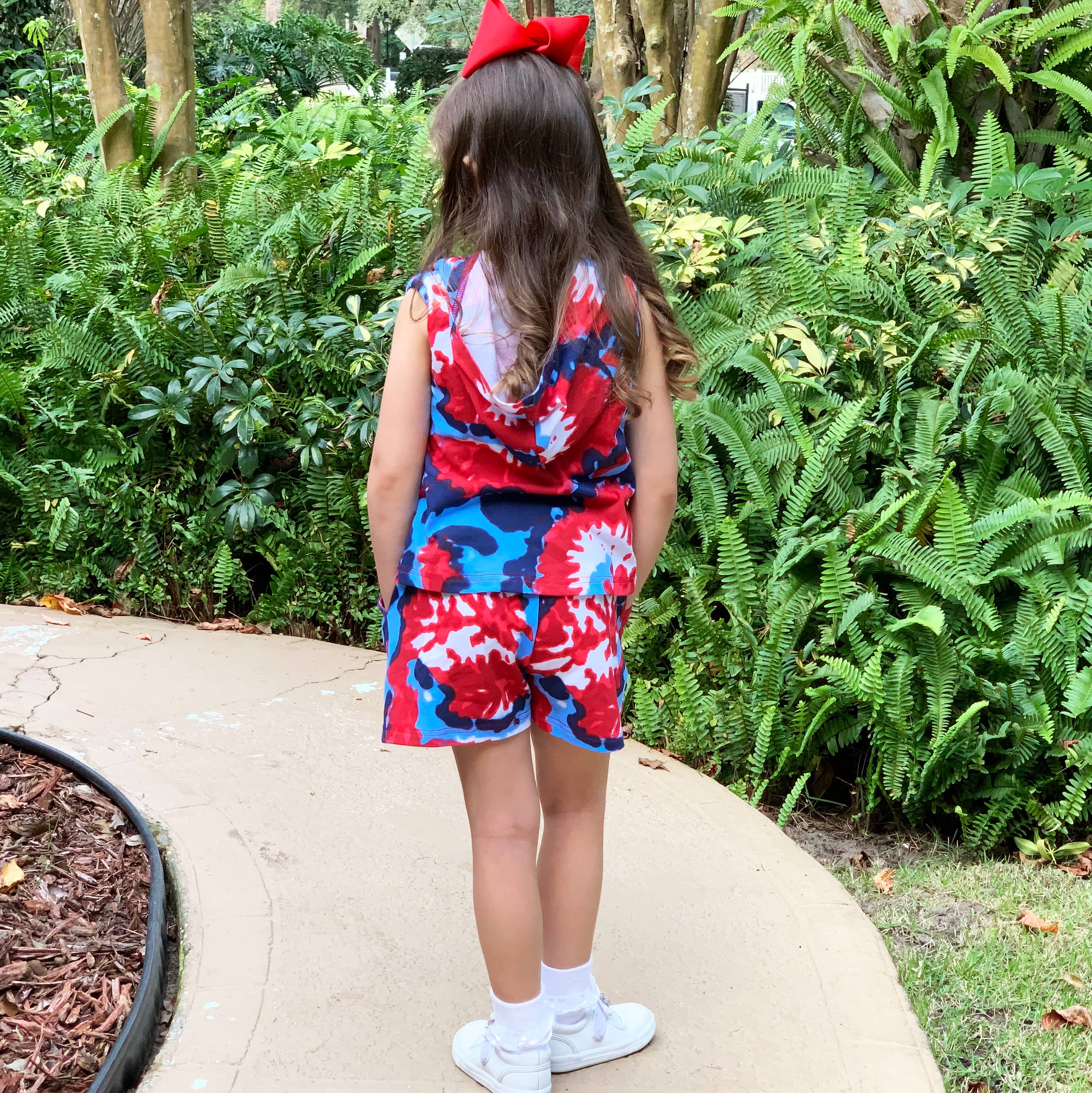 AnnLoren - Vente Ensemble haut et short – enfant - Ensemble de shorts tie-dye AnnLoren 4 juillet Vêtements pour enfants Unisexe9