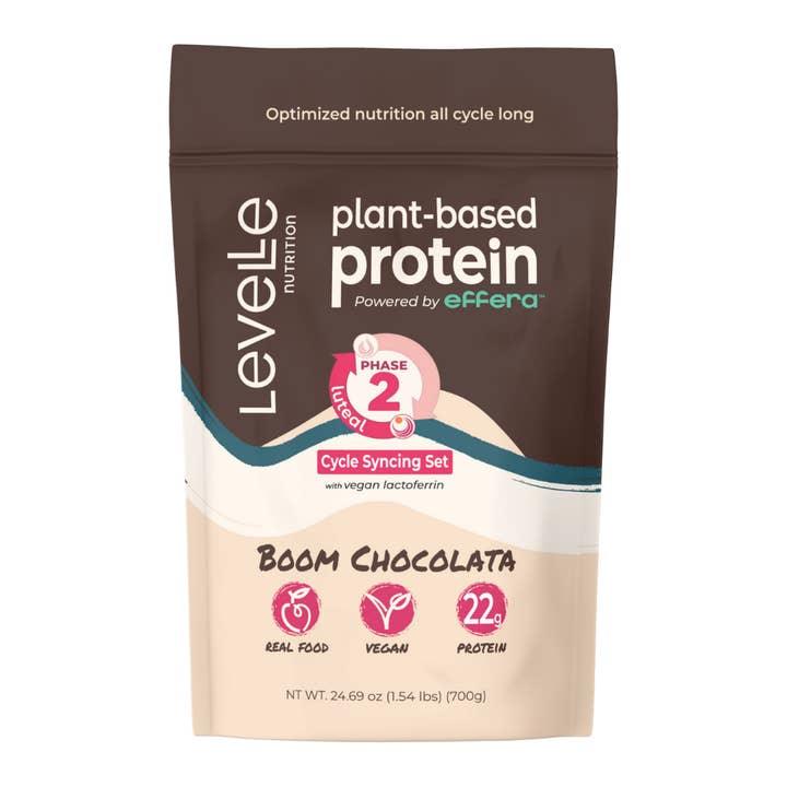 Cycle Syncing Vegan Protein Powder: Phase 2 - Luteal for wholesale by Levelle Nutrition