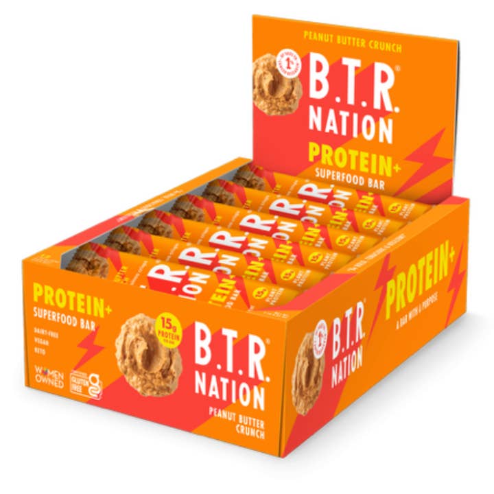 B.T.R. Bar - Wholesale Snack Bar - PEANUT BUTTER CRUNCH PROTEIN+ Superfood Bar