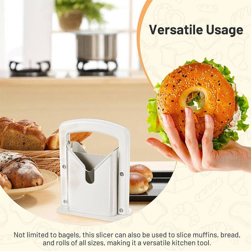VIGOR - Wholesale Kitchen Tool/Gadget - Bagel Cutter Bread Slicer Toaster Guillotine Universal Slice6
