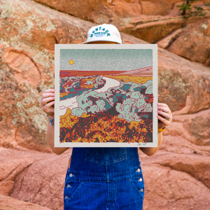 Caroline Clark - Vendita all'ingrosso Stampa artistica - Stampa Quadrata Deserto Montagna #407