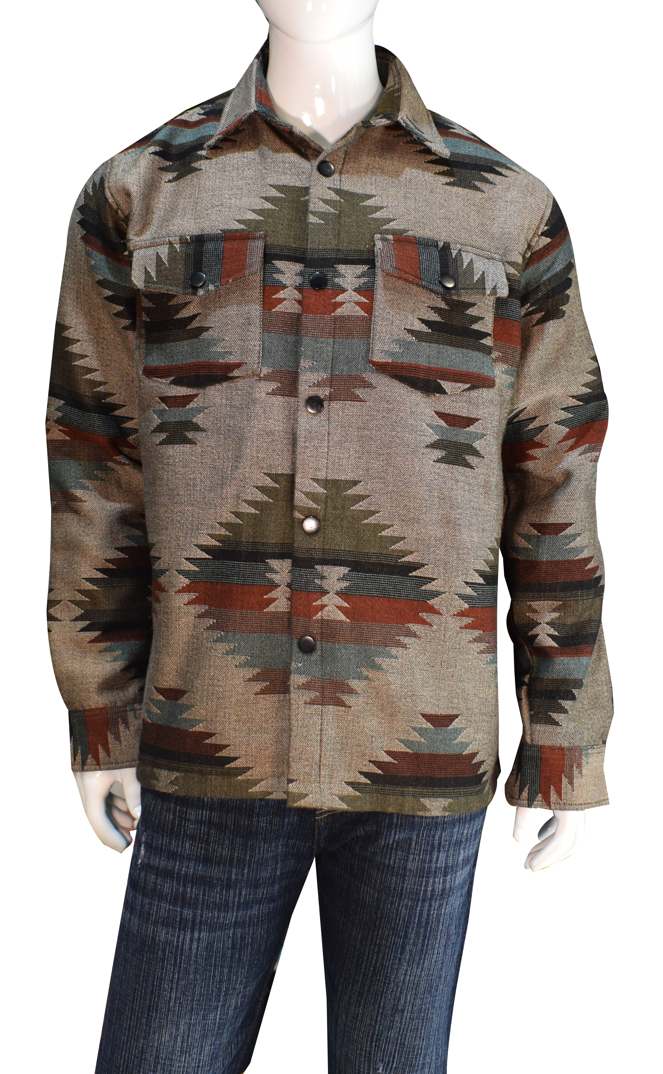 El Paso Saddleblanket - Wholesale Shirt Jacket/Shacket - Men's - Southwest Woven Shacket #5, Medium1