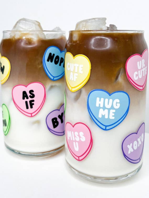 Candy Heart Glas | Modernt kaffeglas för wholesale av Electric Feels Company