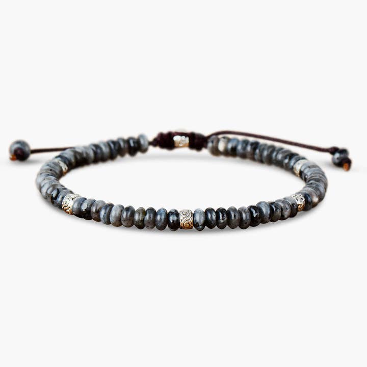 Men's Grey Jasper Tibetan Bracelet for wholesale by Cape Diablo