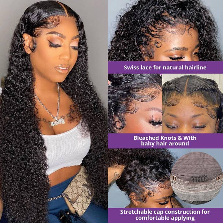 NIA'S BEAUTY BAR L.L.C. - Wholesale Hair Extensions - Deep Wave Hd Lace Frontal Curly Human Hair