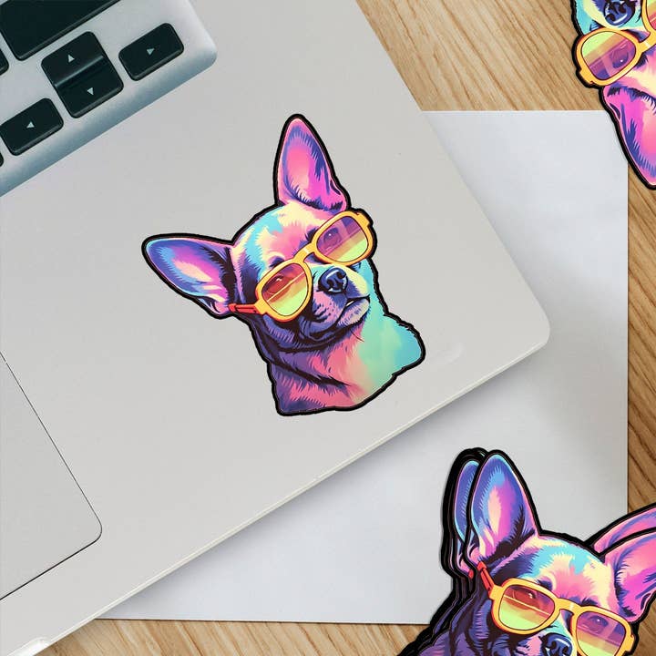 Ozark Sticker Company - Wholesale Sticker - Colorful Chihuahua Sticker