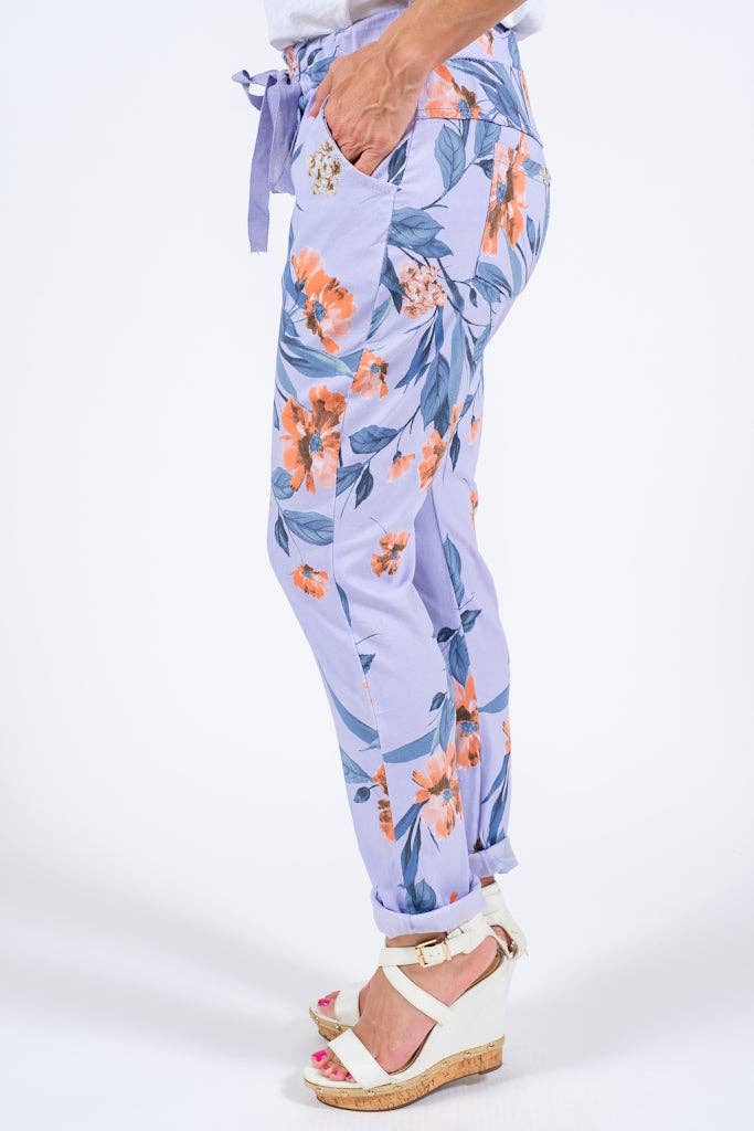 TINA Stephens Italy/Tees By Tina – Großhandel Hose – Damen – Roseann Hose mit Blumendruck (PL710F)14