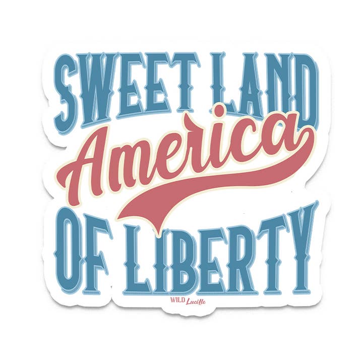Autocollants patriotiques en vinyle Sweet Land of Liberty pour la vente par Wild Lucille x Decal Barn