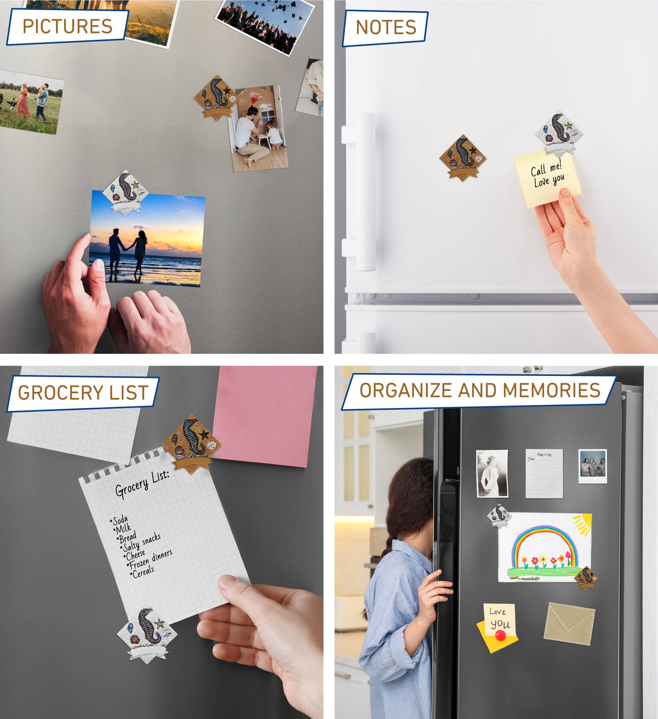 Cota Global - Vente Aimants - Aimant en résine - Carré de sable - Hippocampe3