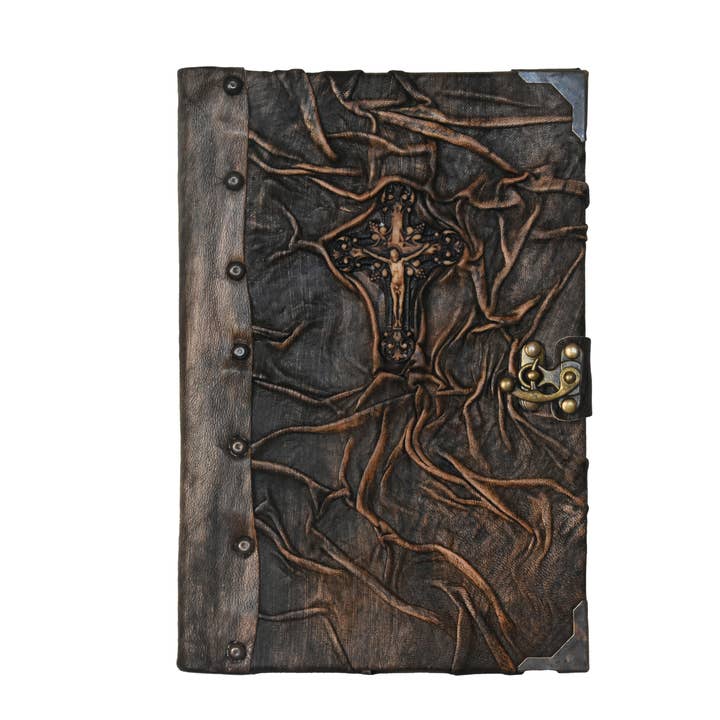 Jesus Cross Journal, libro de bocetos cristianos, libro de notas rústico para venta al por mayor de ML Marcaleather