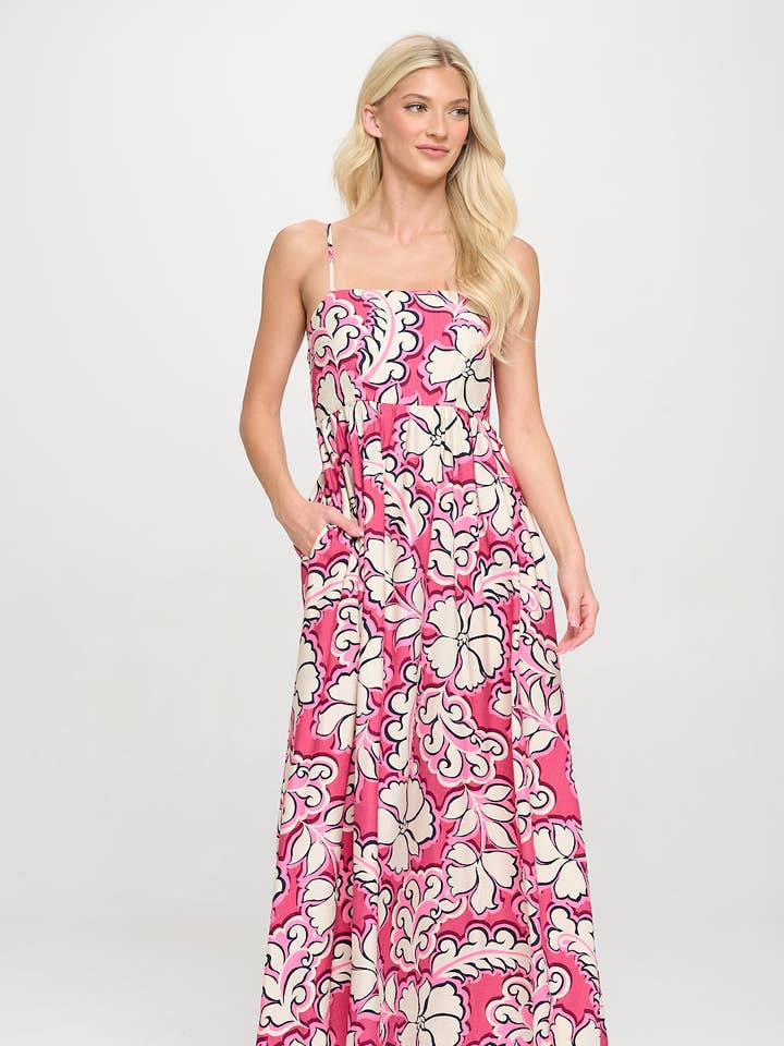 Rosy Bloom Maxi Dress for wholesale by Meet me in Santorini