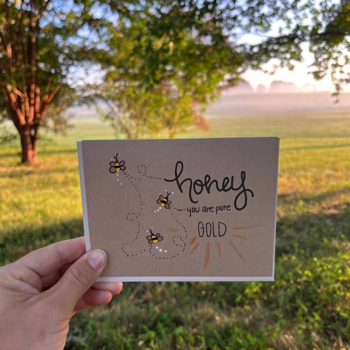 Snail Mail - Wholesale Love Card - Pure Gold1