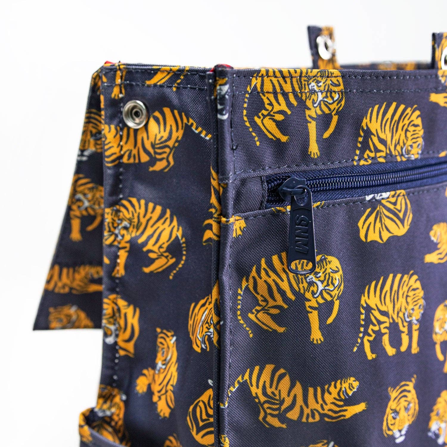 Vintage Backpack ✦ Old School Tiger Navy Blue for wholesale on Faire4
