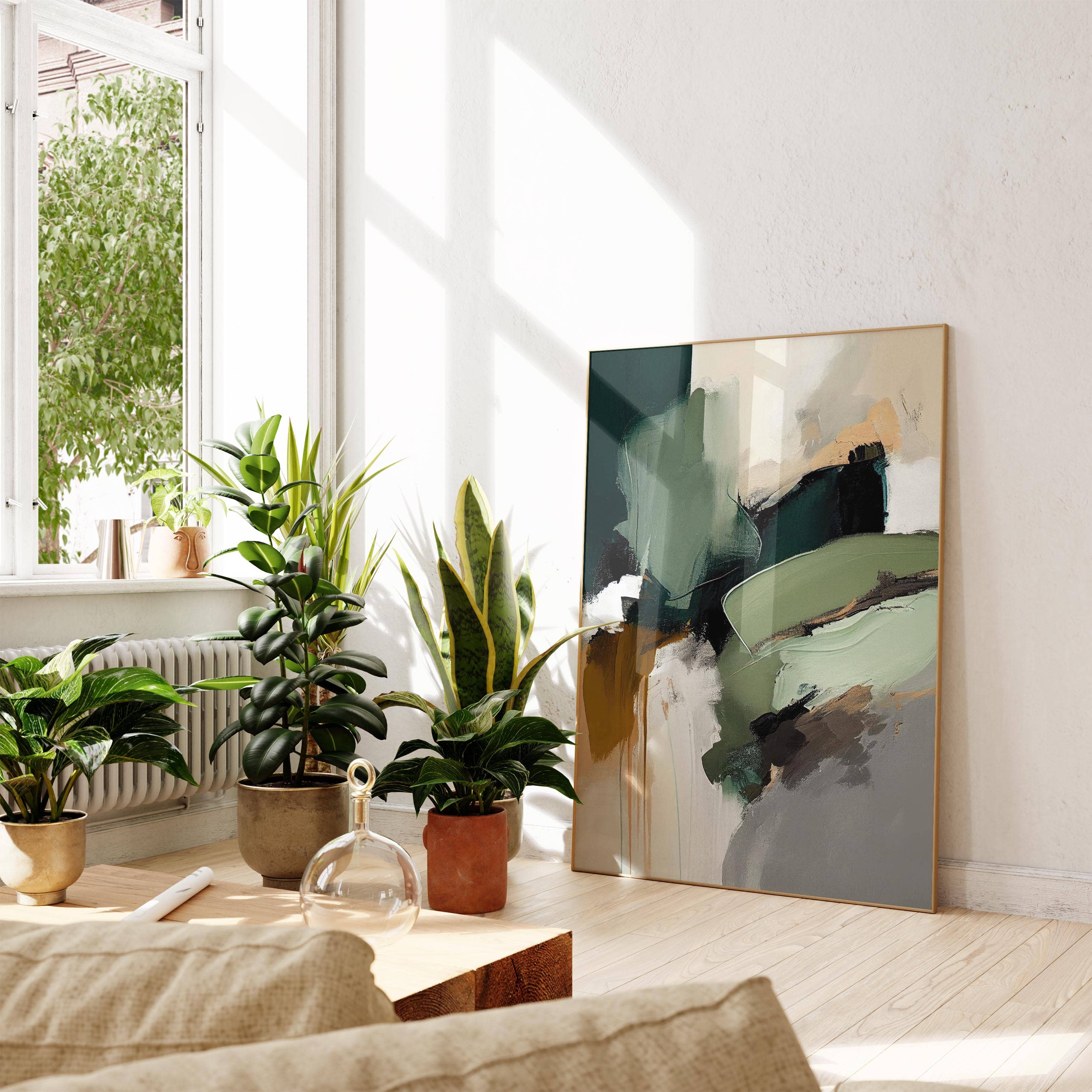 Eclectic Dreams Studio - Wholesale Kunstprint - Moderne Groene Abstracte Japandi Kunstprint - Wabi Sabi Decor5