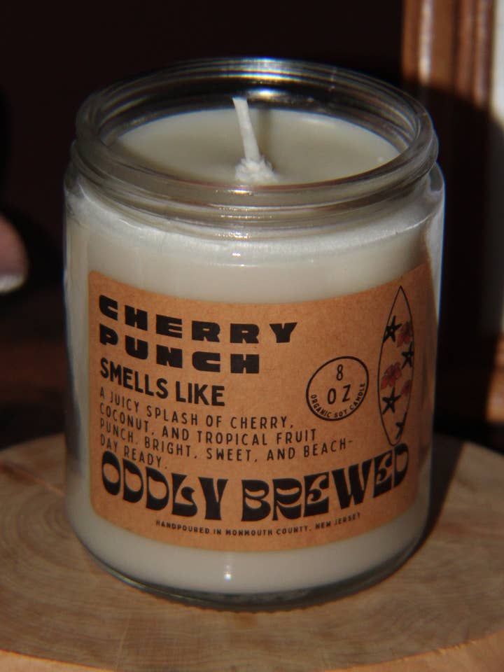 Cherry Punch Soy Candle for wholesale by Oddly Brewed