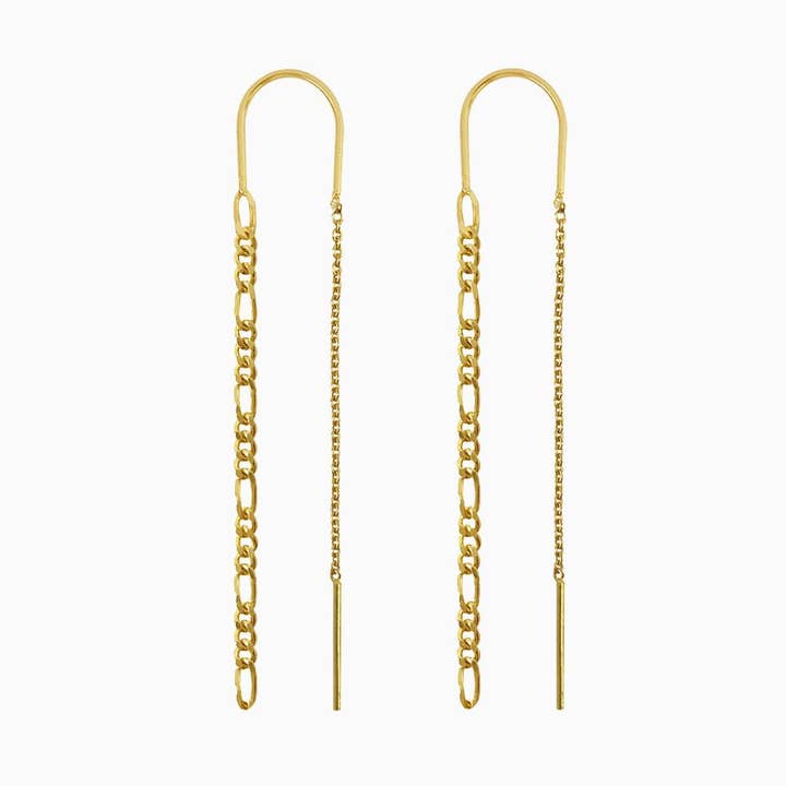 Orecchino a catena figaro in oro per la vendita all'ingrosso da parte di My Treasure Hunts