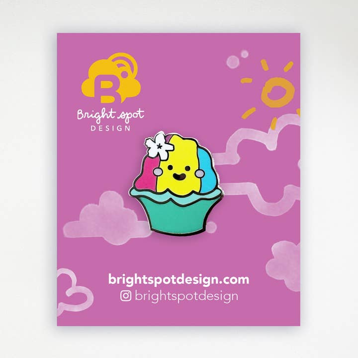 Spilla in smalto a forma di ghiaccio tritato per la vendita all'ingrosso da parte di Brightspot Design