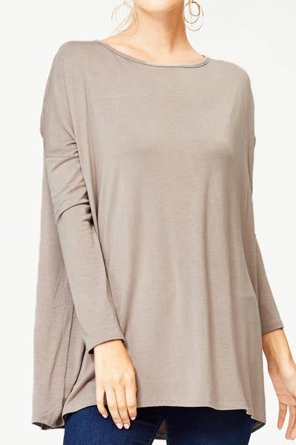 A.gain - Wholesale Tunic - Women's - 10130LP07 Heavy Weight Rayon Jersey Long Sleeve Plus Top5