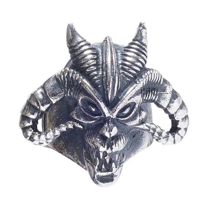 Zilveren Grote Duivelsring voor wholesale door Midhaven Ltd - Tribal Steel