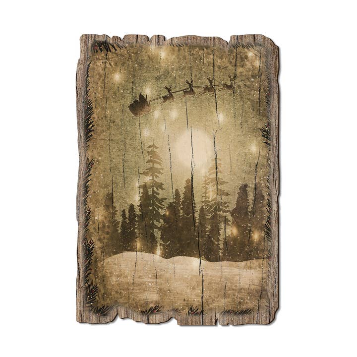 1920's Christmas-Rustic Holiday Postcard, Magnet, & Ornament for wholesale by DaydreamHQ