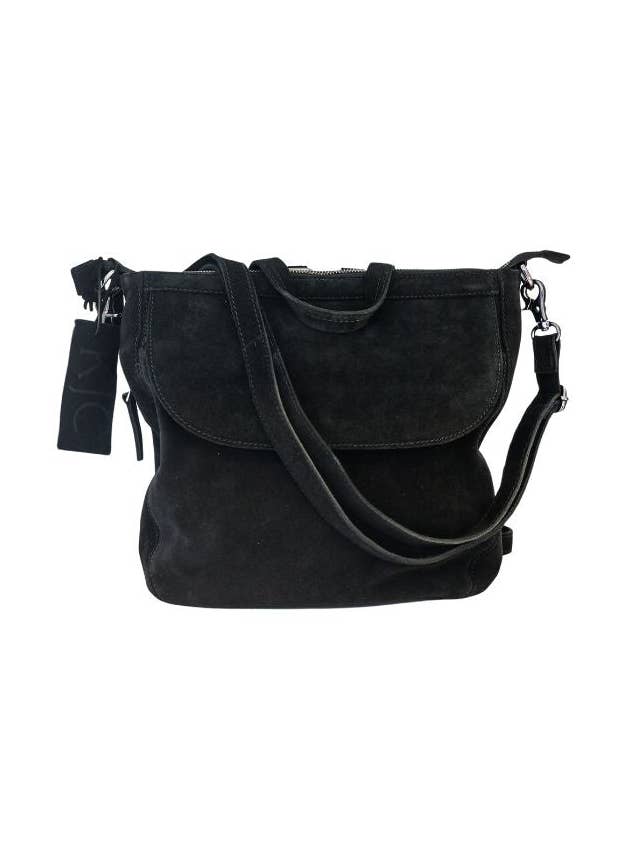KJC Asher Convertible Suede Backpack/Tote In Noir for wholesale by KJC Collection